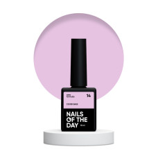 NAILSOFTHEDAY Cover base NEW 14 - kryjąca liliowa baza hybrydowa, 10 ml